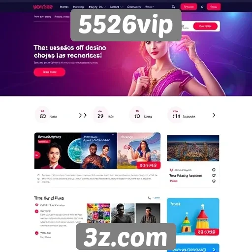 Navegação e interface do site 5526vip